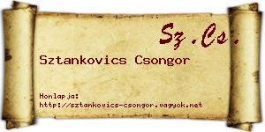 Sztankovics Csongor névjegykártya