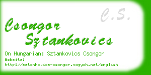 csongor sztankovics business card